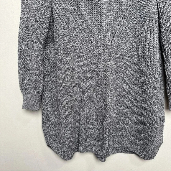 Topshop Womens 6 Marble Grey  Balloon Sleeve Mock Neck Sweater Dress - Picture 8 of 15
